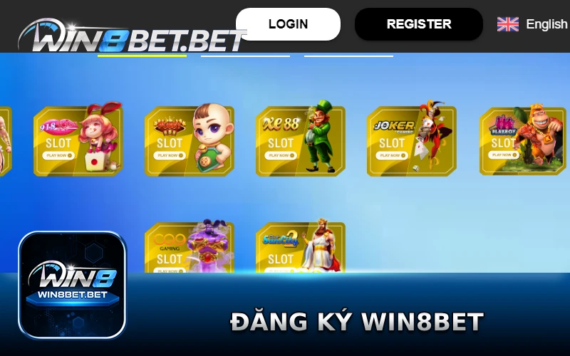 Click vào ô Register để tiến hành đăng ký Win8bet